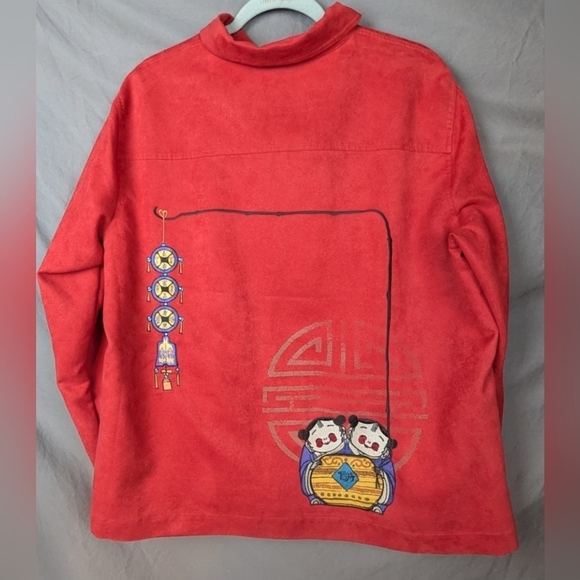 Chico's size 3 button down shirt with embroidery - Picture 2 of 13